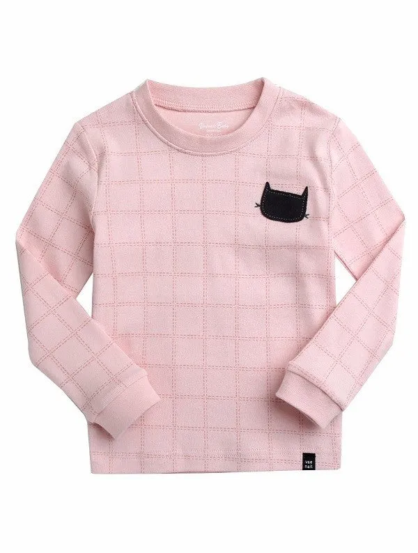 Blank Cat Pink Long Sleeve Pajama