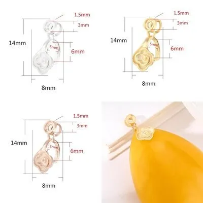 Blank Pendant Setting 18k Gold Vermeil Sterling Silver Flower Buckle Clip 925 3x3 5x6mm Two Gemstones No Prongs DIY Jewelry Wholesale