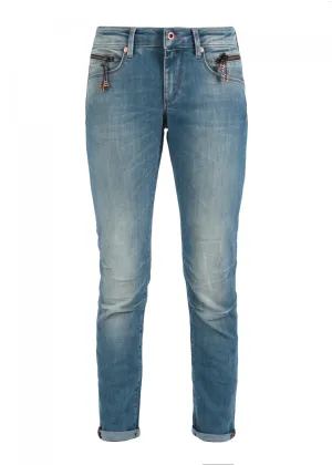 Blauwe 5-pocket spijkerbroek | M.O.D. Eva skinny fit kentucky blue L32