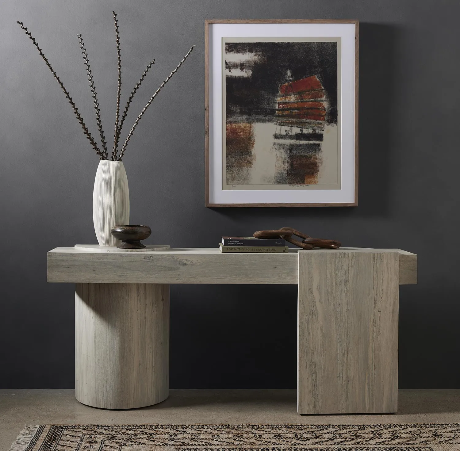 Bleached Wood Console