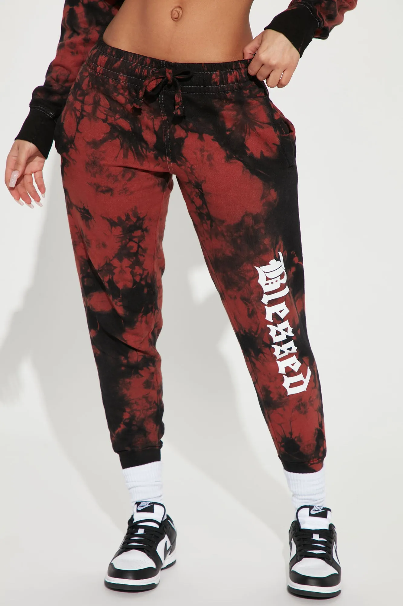 Blessed Tie Dye Jogger - Red