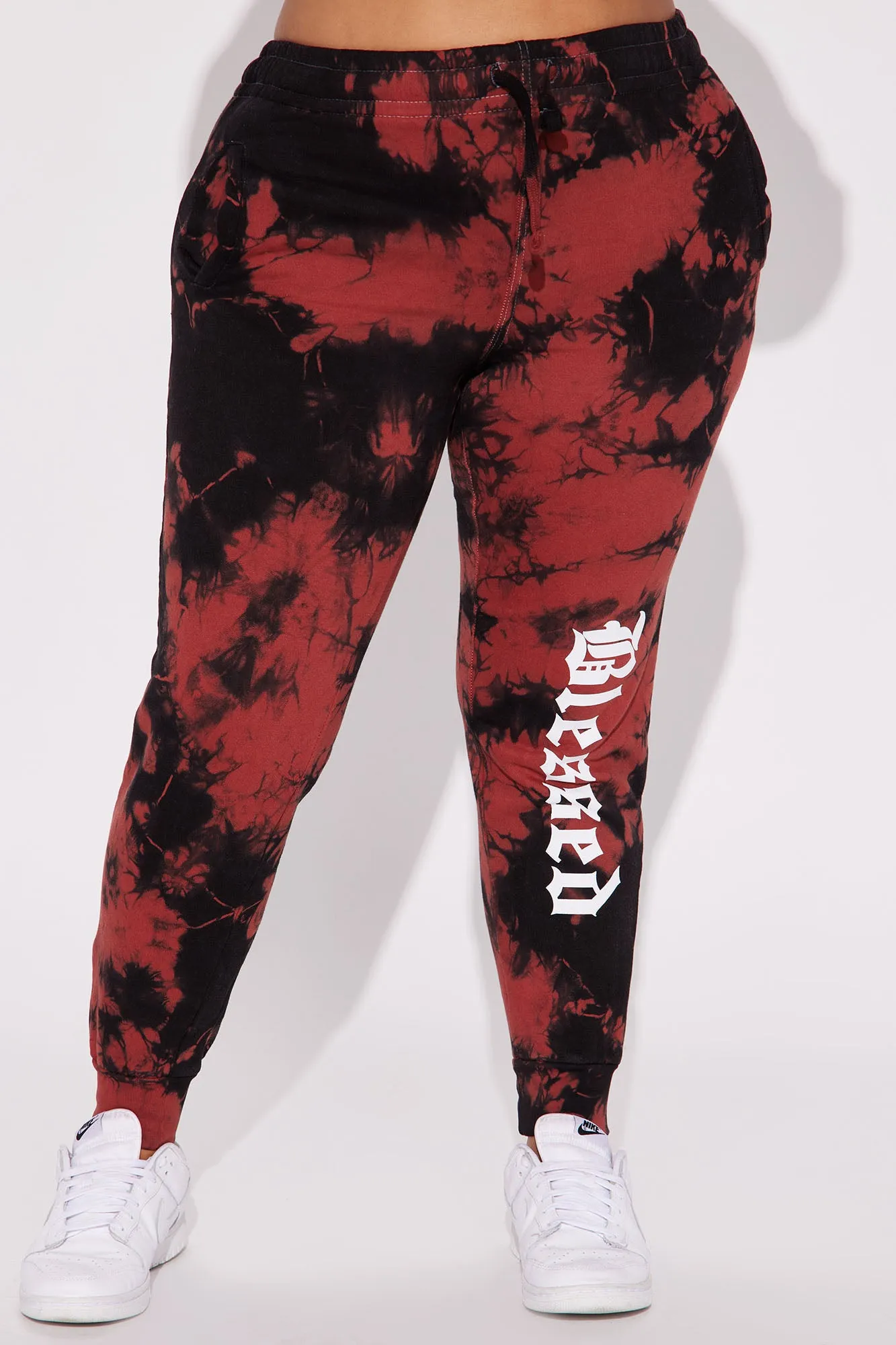 Blessed Tie Dye Jogger - Red