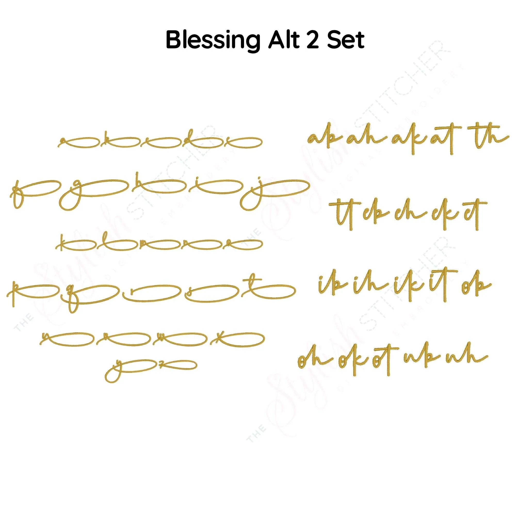 Blessing  Digital Embroidery Font