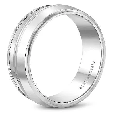 Bleu Royale Knife Edge Wedding Band