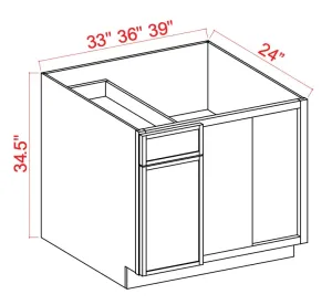 Blind Base Cabinet - Shaker Slim