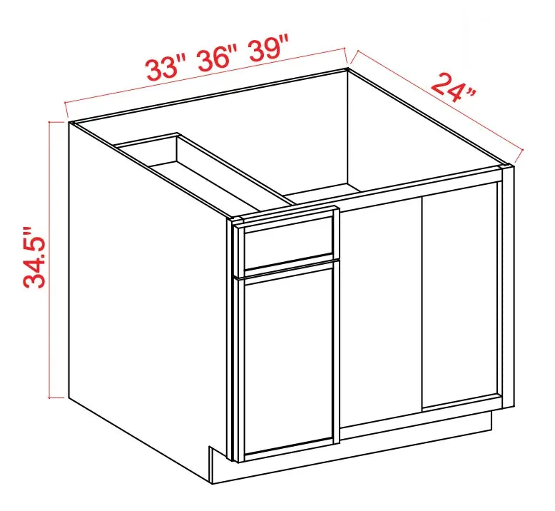 Blind Base Cabinet - Shaker Slim