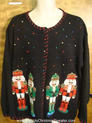 Bling Nutcrackers Bad Christmas Sweater