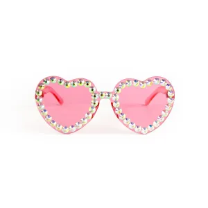 Blingy Rhinestone Heart Sunglasses