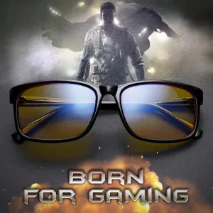 Blizzard - Adults Professional Gaming Glasses Blue Light Blocking Glasses - Black