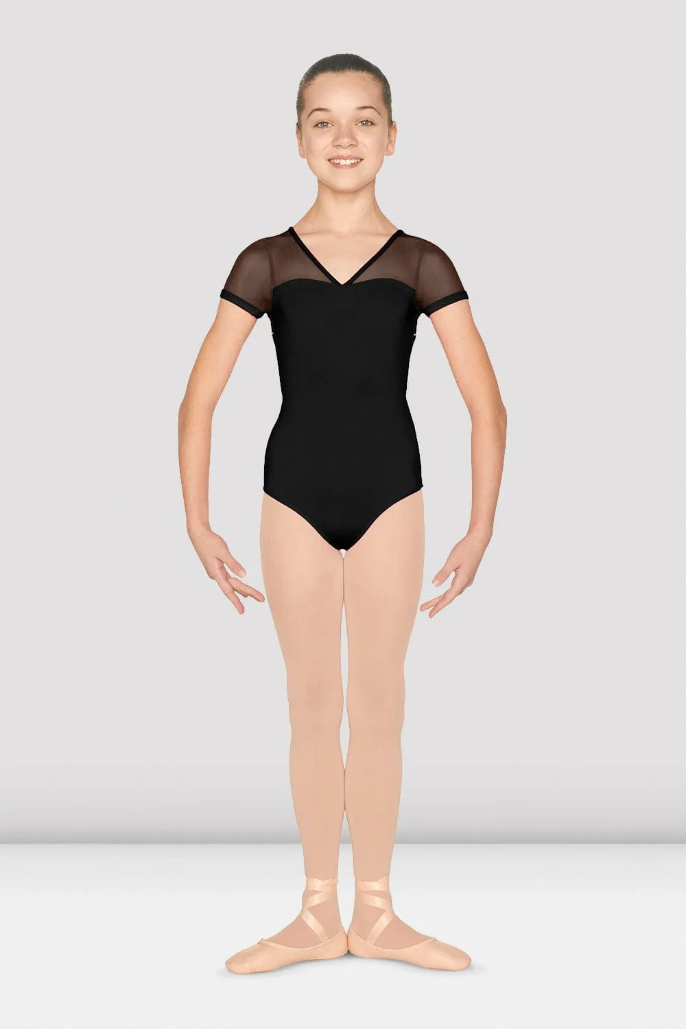 Bloch M1517C V Neckline Open Back Cap Sleeve Leotard (Child)