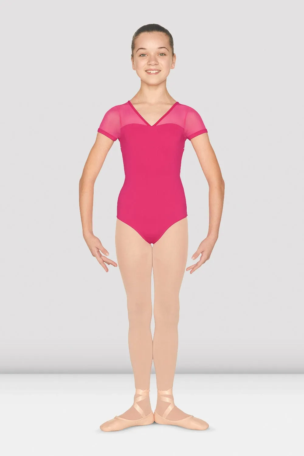 Bloch M1517C V Neckline Open Back Cap Sleeve Leotard (Child)