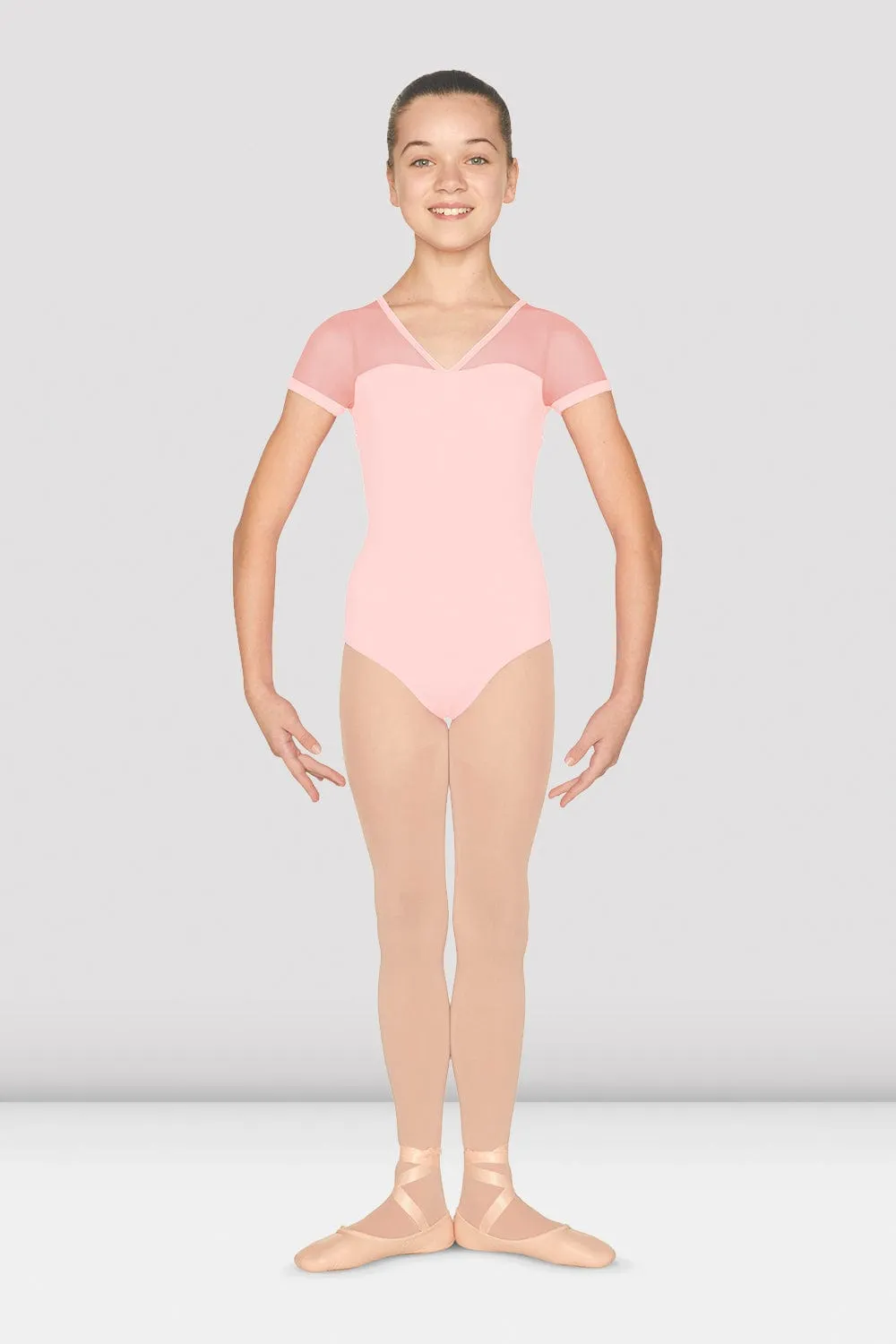 Bloch M1517C V Neckline Open Back Cap Sleeve Leotard (Child)