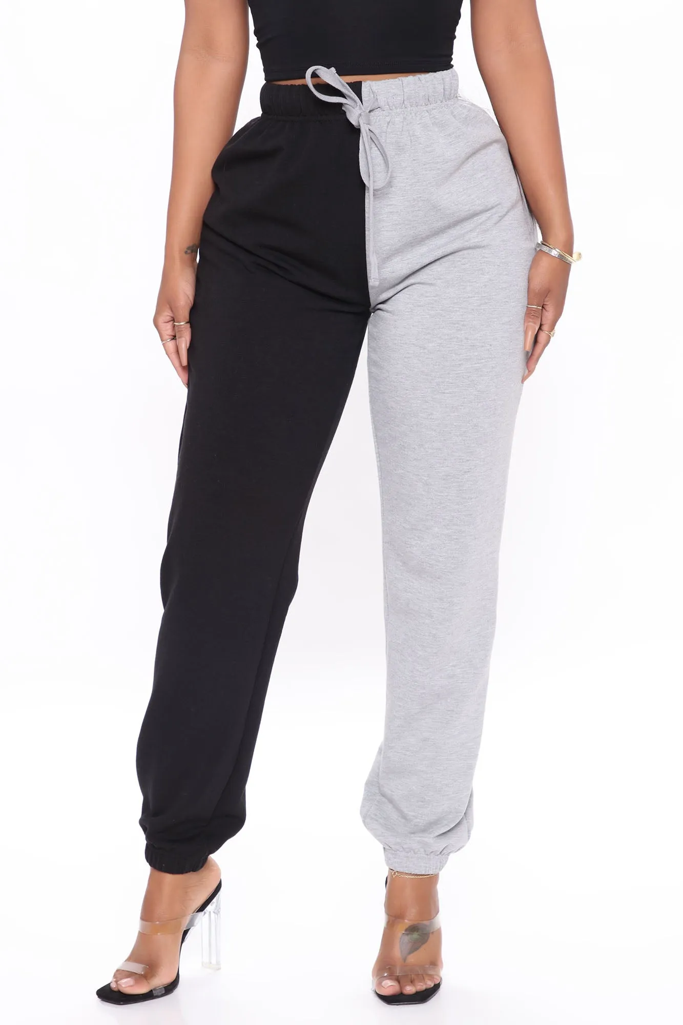 Block Party Colorblock Drawstring Sweatpant - Black/combo