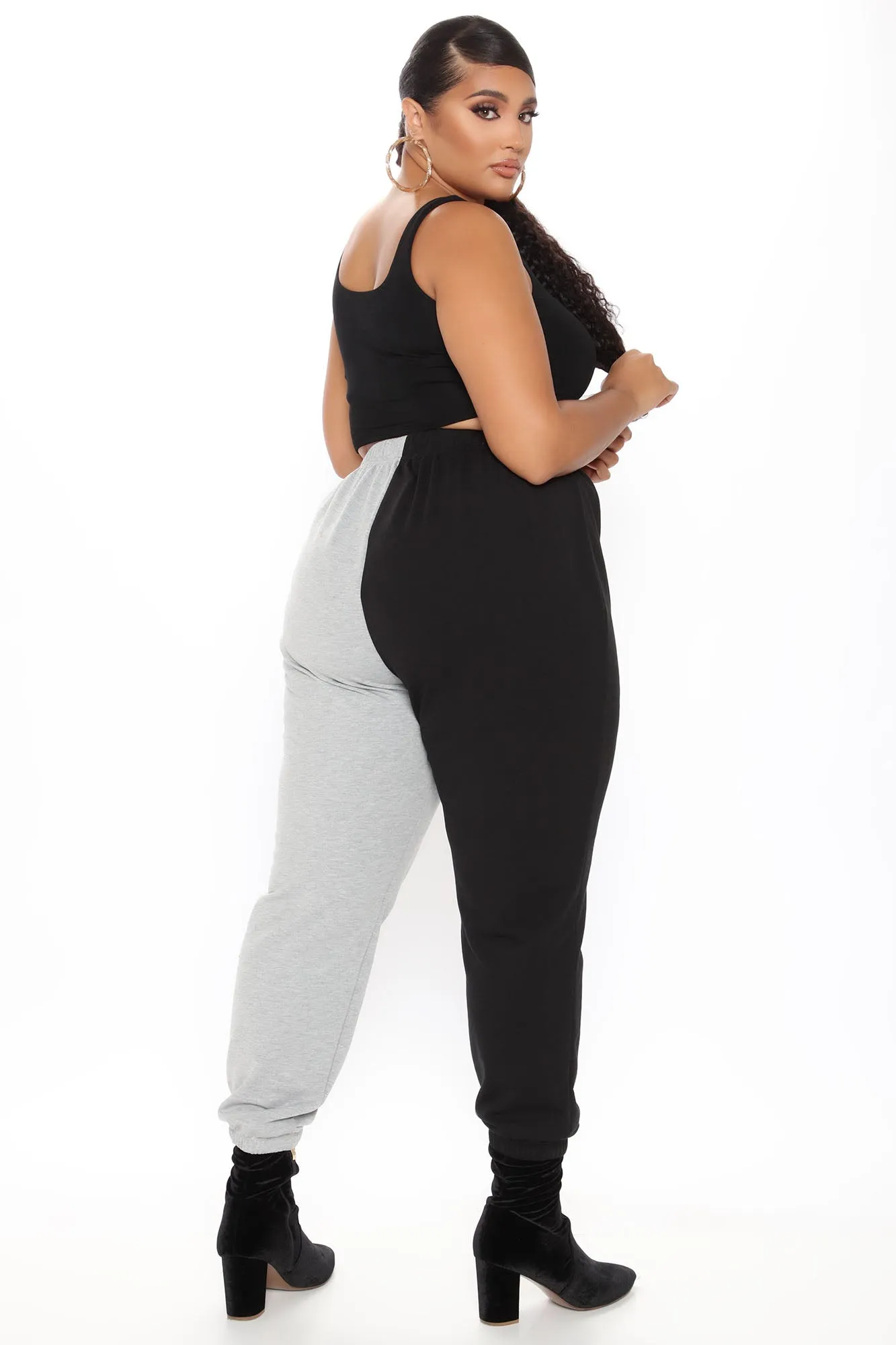 Block Party Colorblock Drawstring Sweatpant - Black/combo