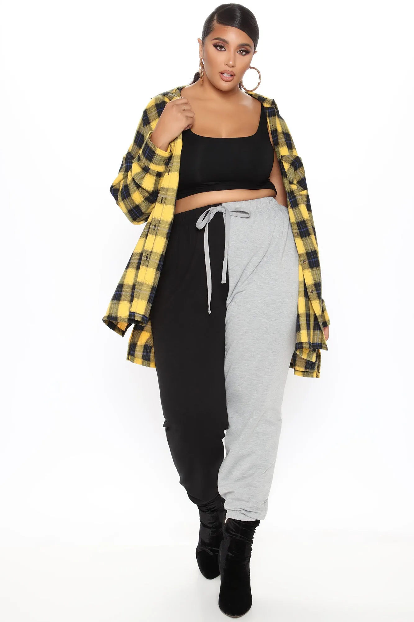 Block Party Colorblock Drawstring Sweatpant - Black/combo