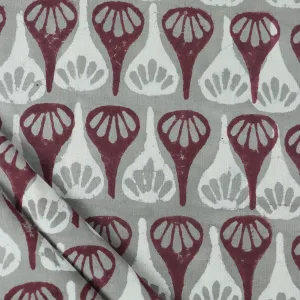 Block Printed Voile Cotton Fabric