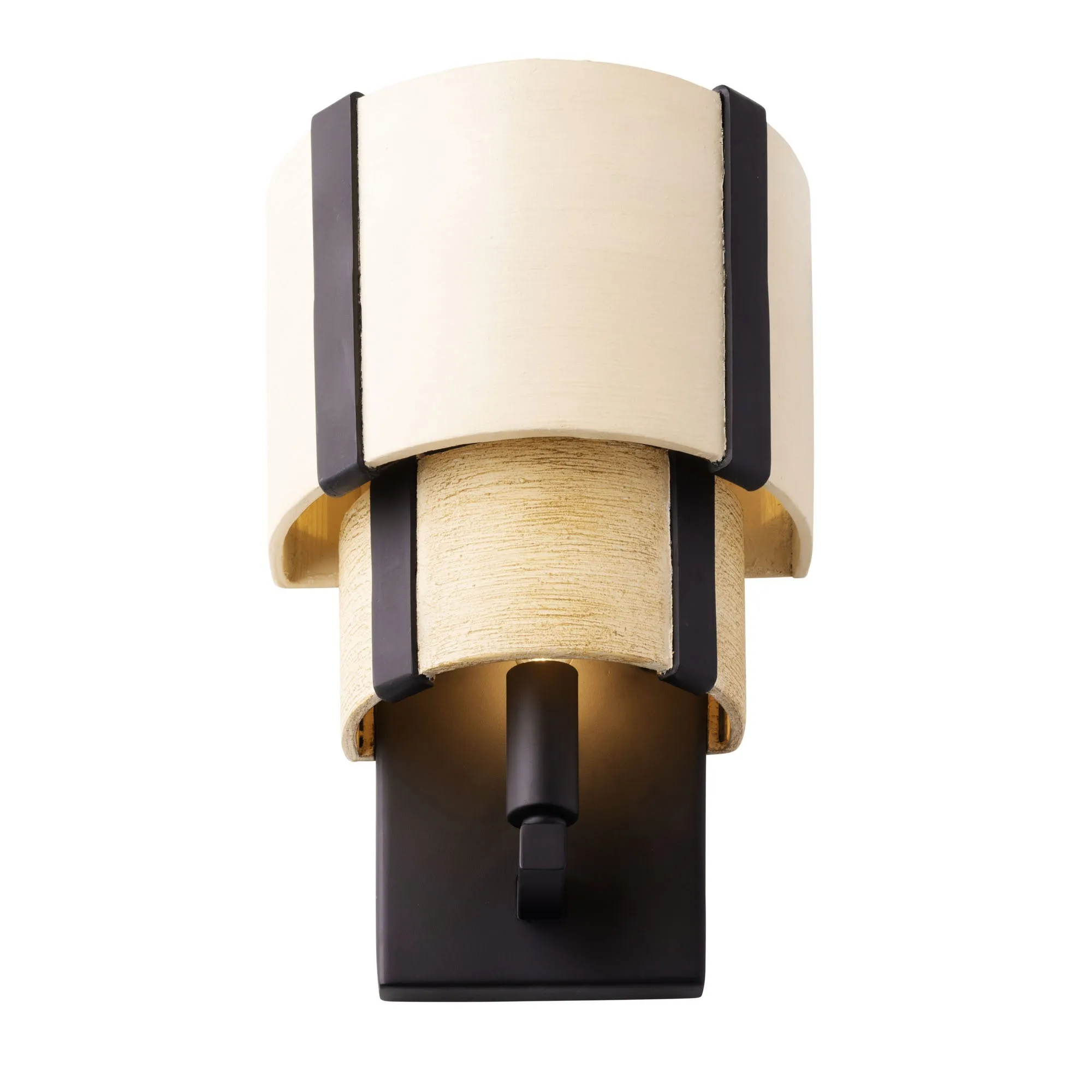 Blonde Moment 389W01MBHN 1-Light Wall Sconce - Matte Black/Honey/Medium Oak