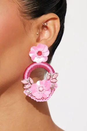 Bloom With Grace Earrings - Pink