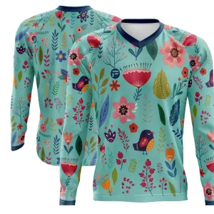 Blooming Garden | Long Sleeve MTB Cycling Jersey