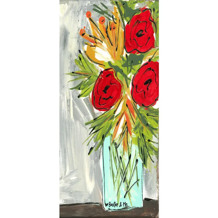 Blooming Jar - Wrapped Canvas