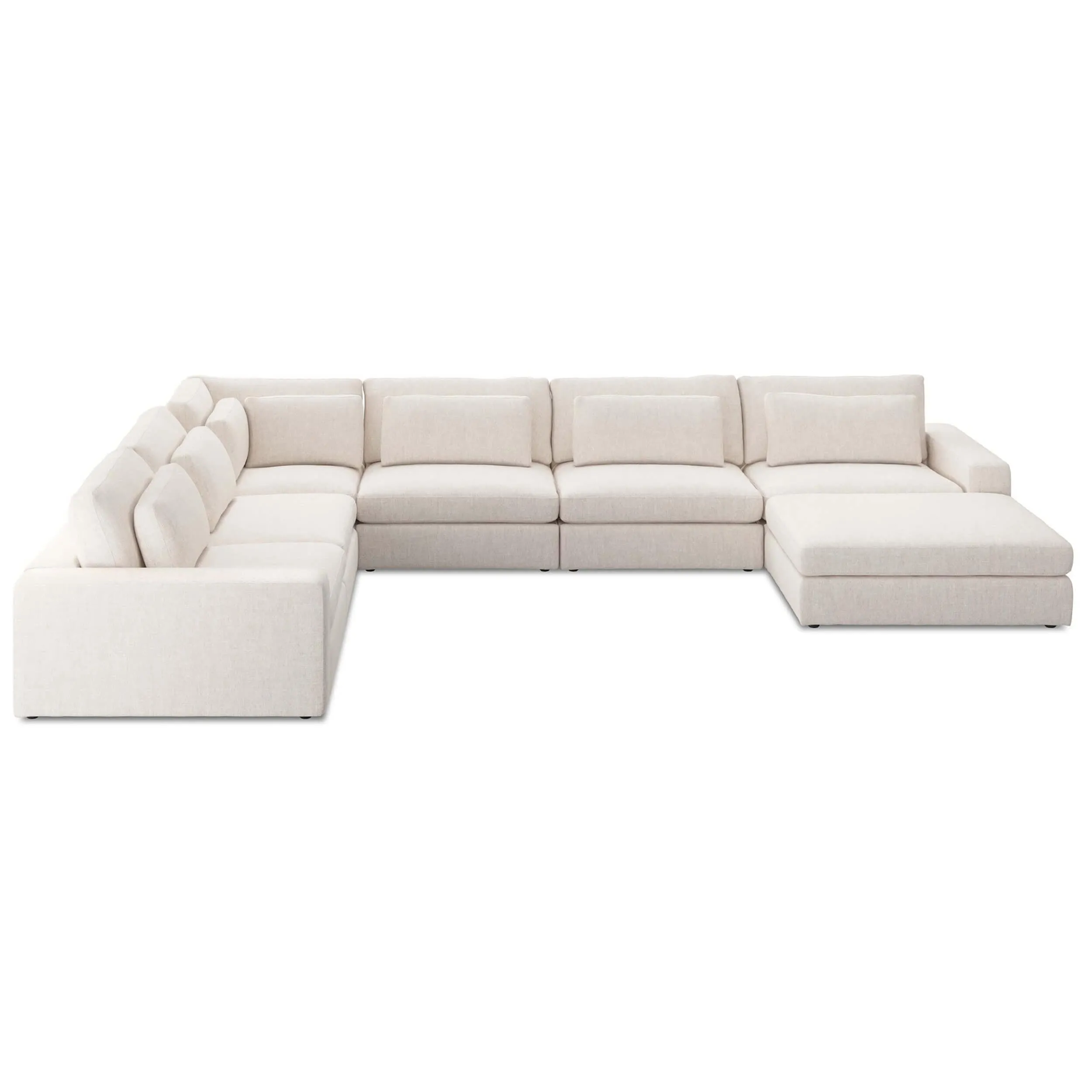 Bloor 6 Piece Sectional w/Ottoman, Essence Natural