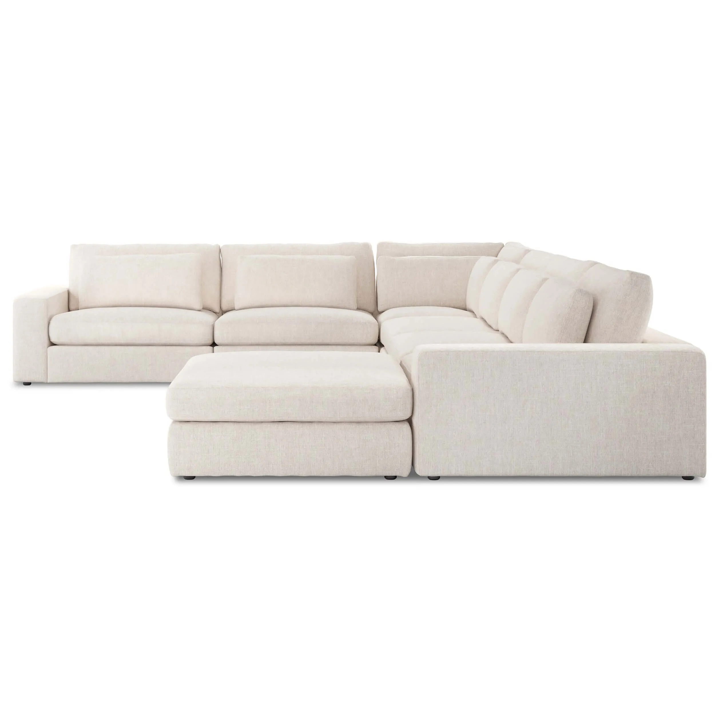 Bloor 6 Piece Sectional w/Ottoman, Essence Natural