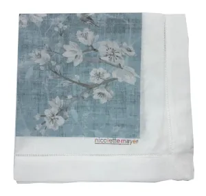 Blossom Fantasia Sky 22X22 Hemstitch Napkin, Set Of 4