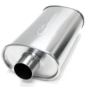 Blox Racing 3" SL Sport Muffler - Brushed Silver - BXEX-00402