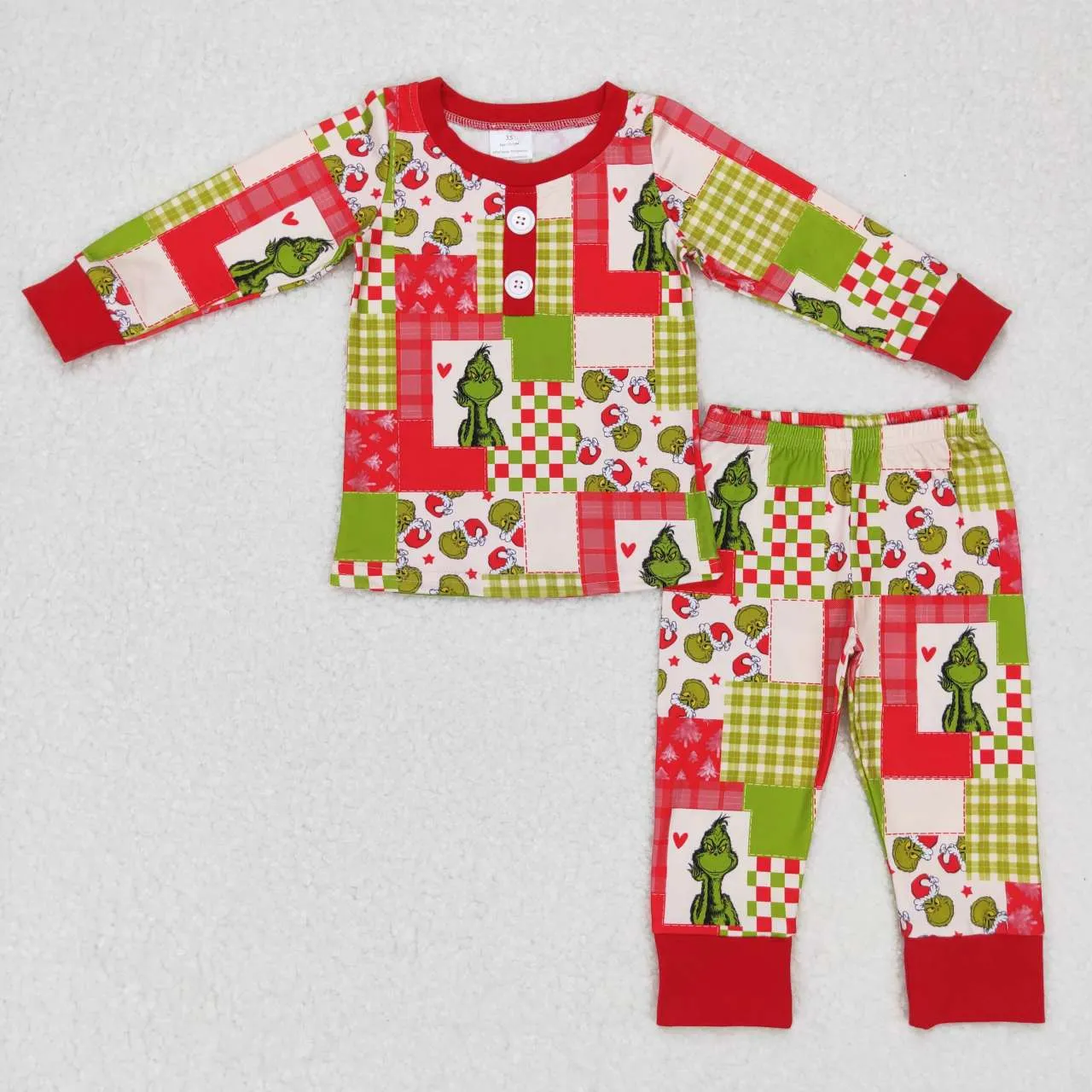 BLP0373 toddler boy clothes boy Christmas cartoon winter pajamas set