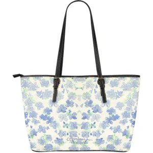 Blu&White Watercolor Floral Large Tote Bag