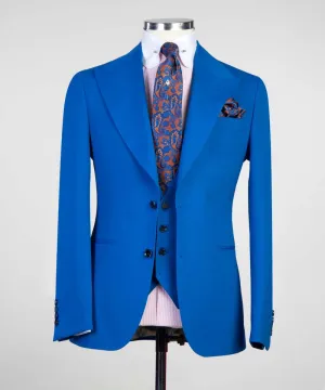 Blue 3 Piece Suit For Men