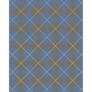 Blue & Gray Argyle Printed Backdrop