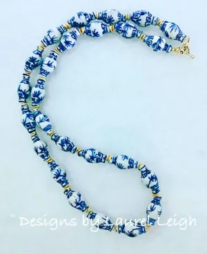 Blue & White Chinoiserie Ginger Jar Necklace