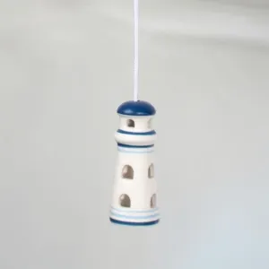 Blue & White Lighthouse Light Pull & Cord