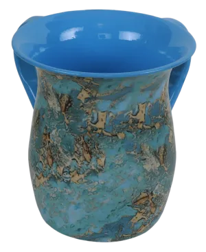 Blue and Beige Marble Washing Cup