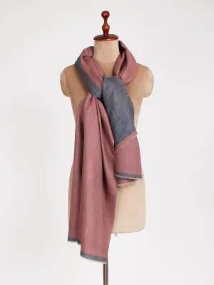 Blue and Mauve Dorukha Cashmere Wrap