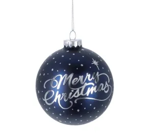 Blue and Silver Starry Night Christmas Ornament