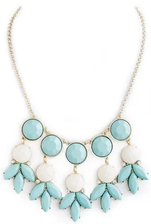 Blue and White Dangle Necklace