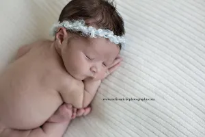 Blue Angora Halo Headband