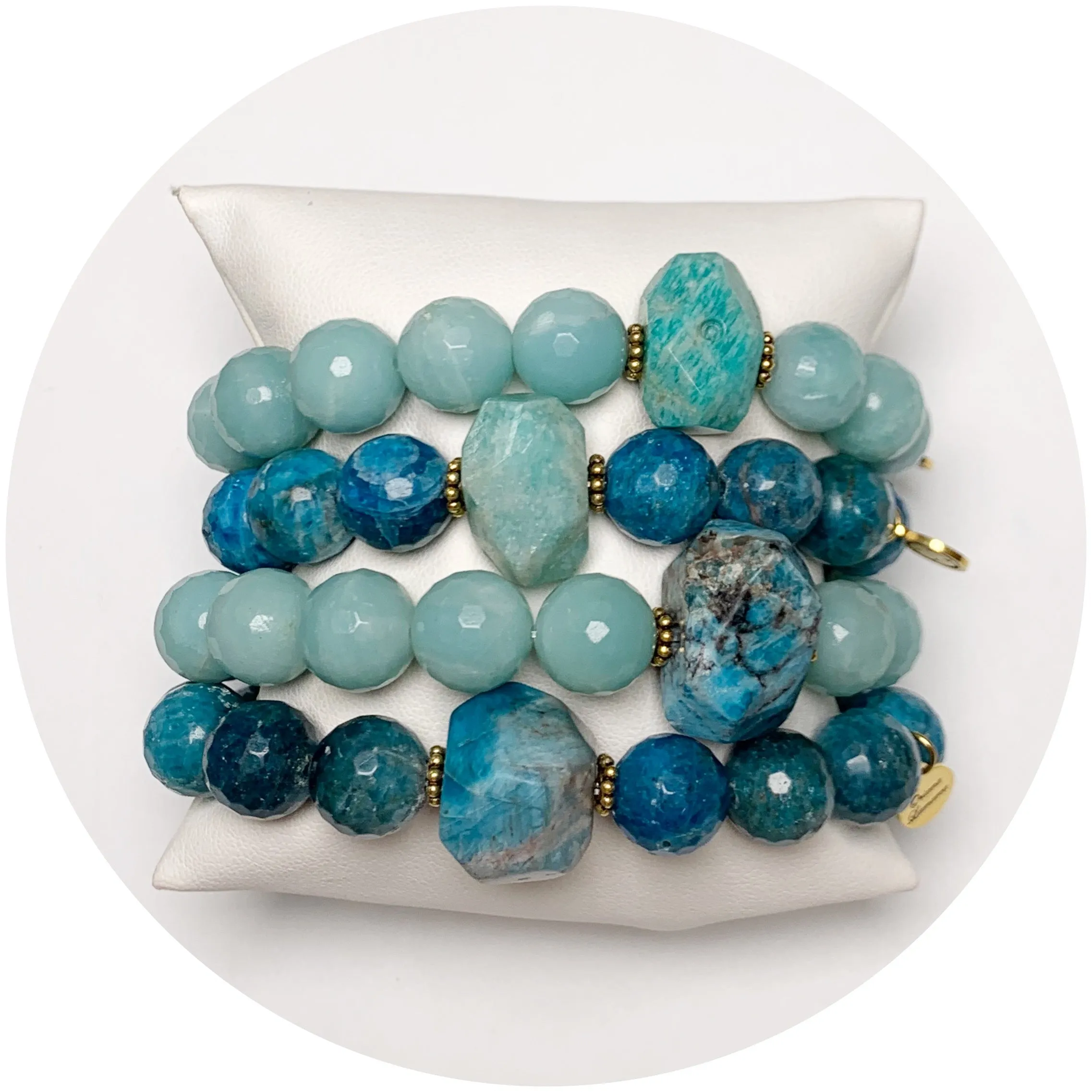 Blue Apatite & Amazonite Rock Candy Armparty