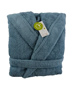 Blue - ARTG® organic bathrobe with hood