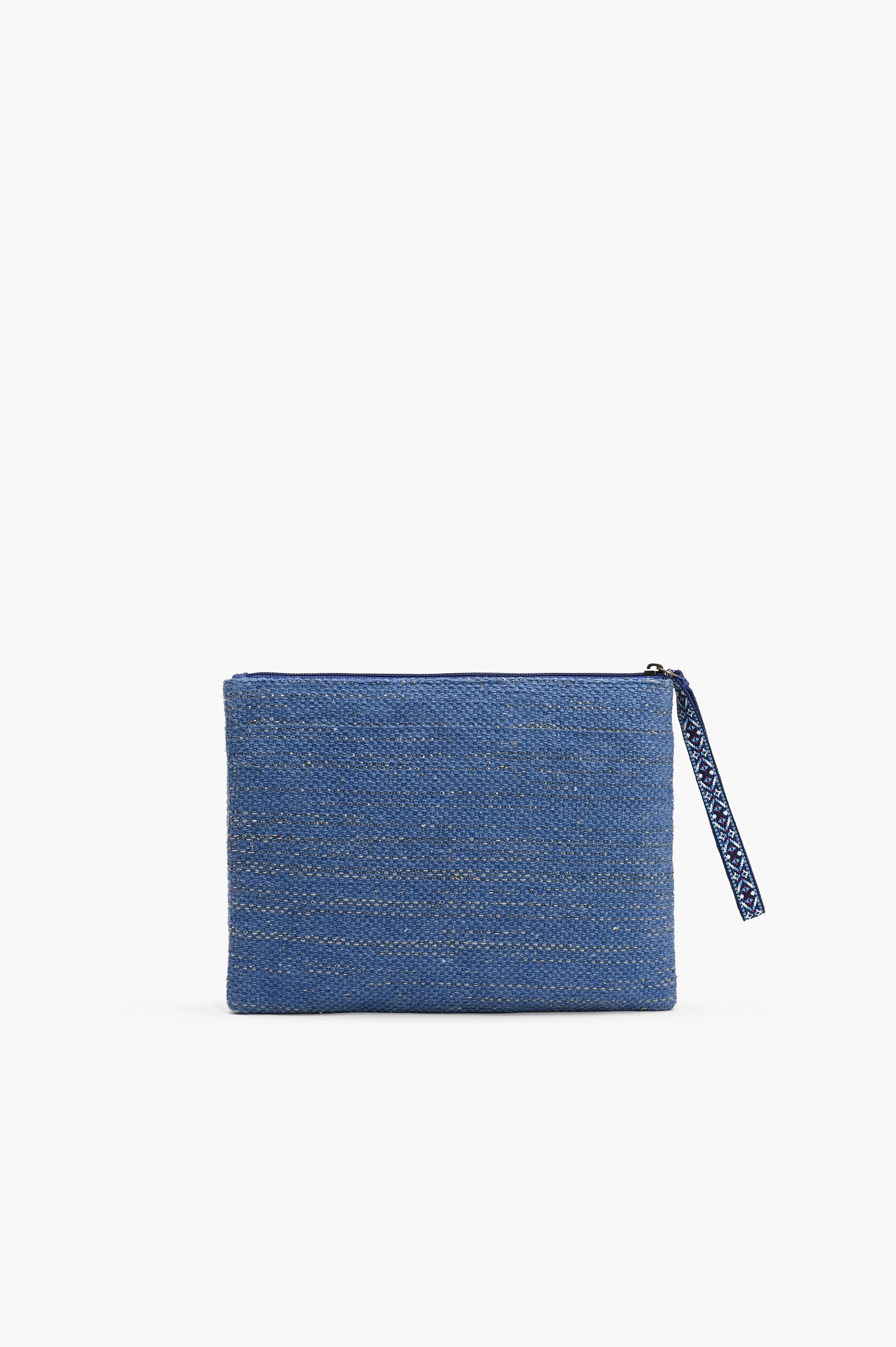 Blue Bee Wristlets Hand-Woven Jacquard Design