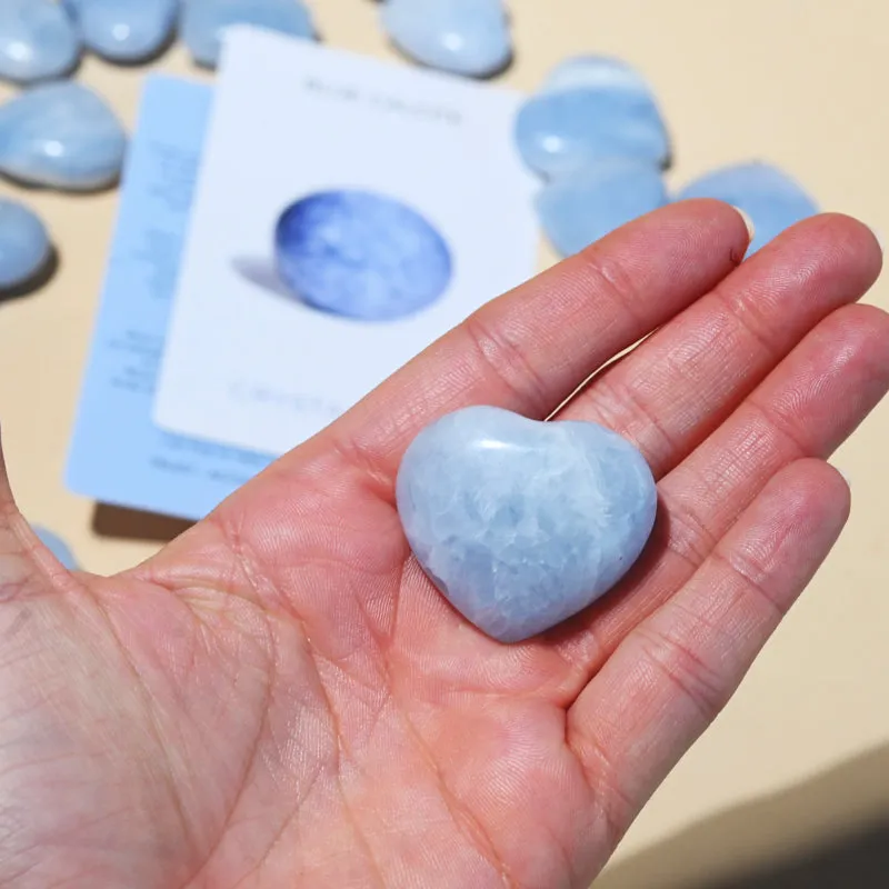 Blue Calcite Heart