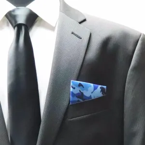 Blue Camouflage Pocket Square