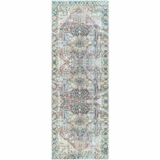 Blue Catigpian Distressed Washable Area Rug - Clearance