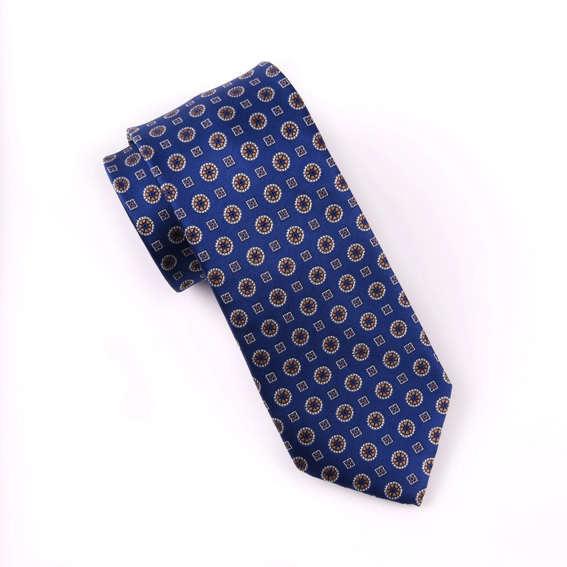 Blue Celestial Tie 3" Novelty Necktie Geometric Pattern Luxury Designer Style