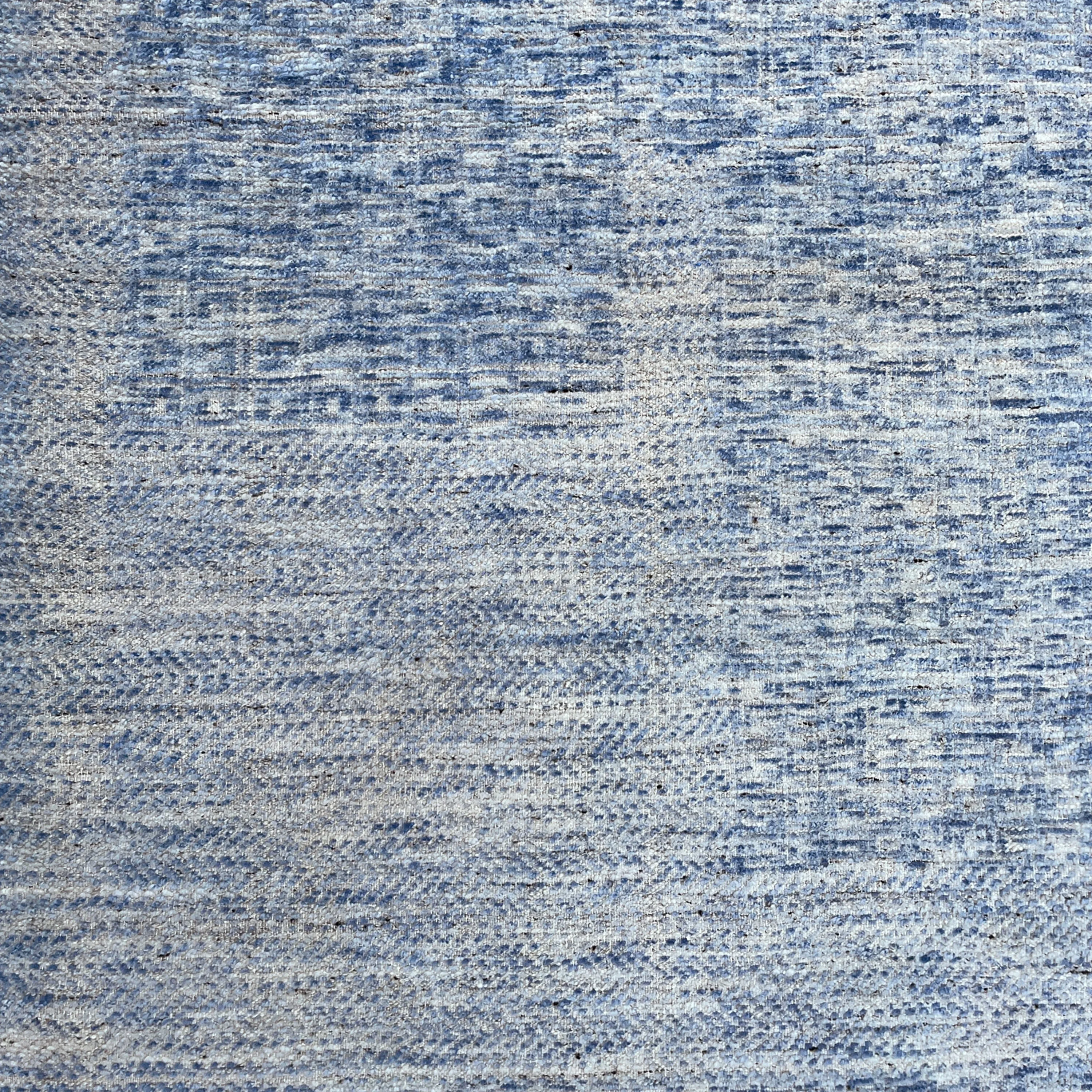 Blue Contemporary Wool Rug - 6'3" x 9'2"