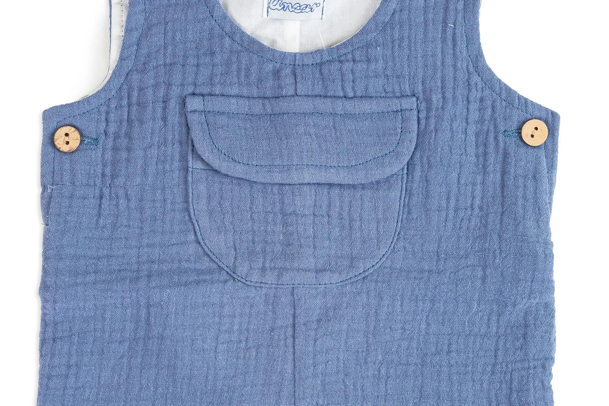 Blue Cotton Overalls