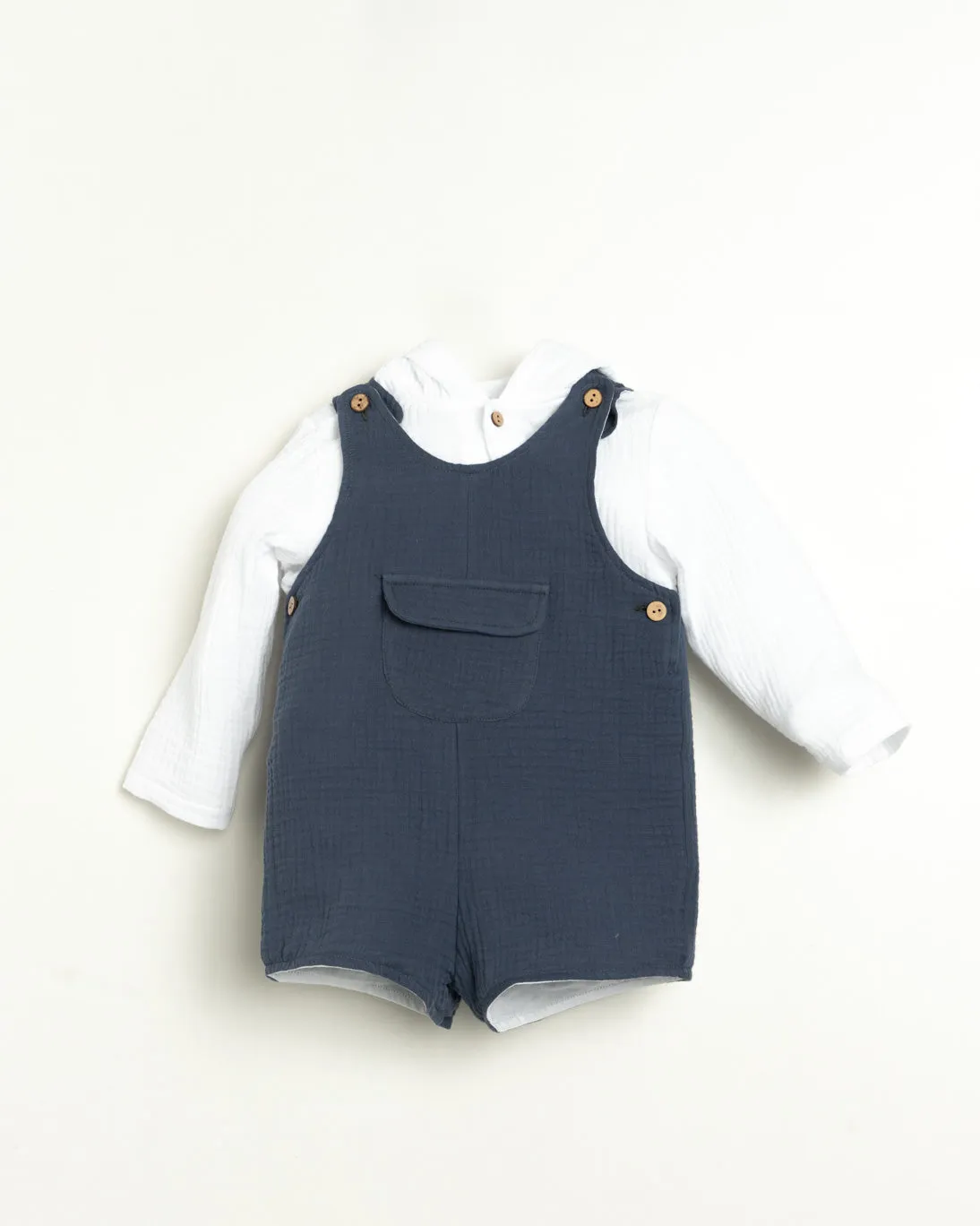 Blue Cotton Overalls