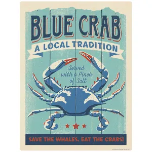 Blue Crab Served Vinyl Sticker